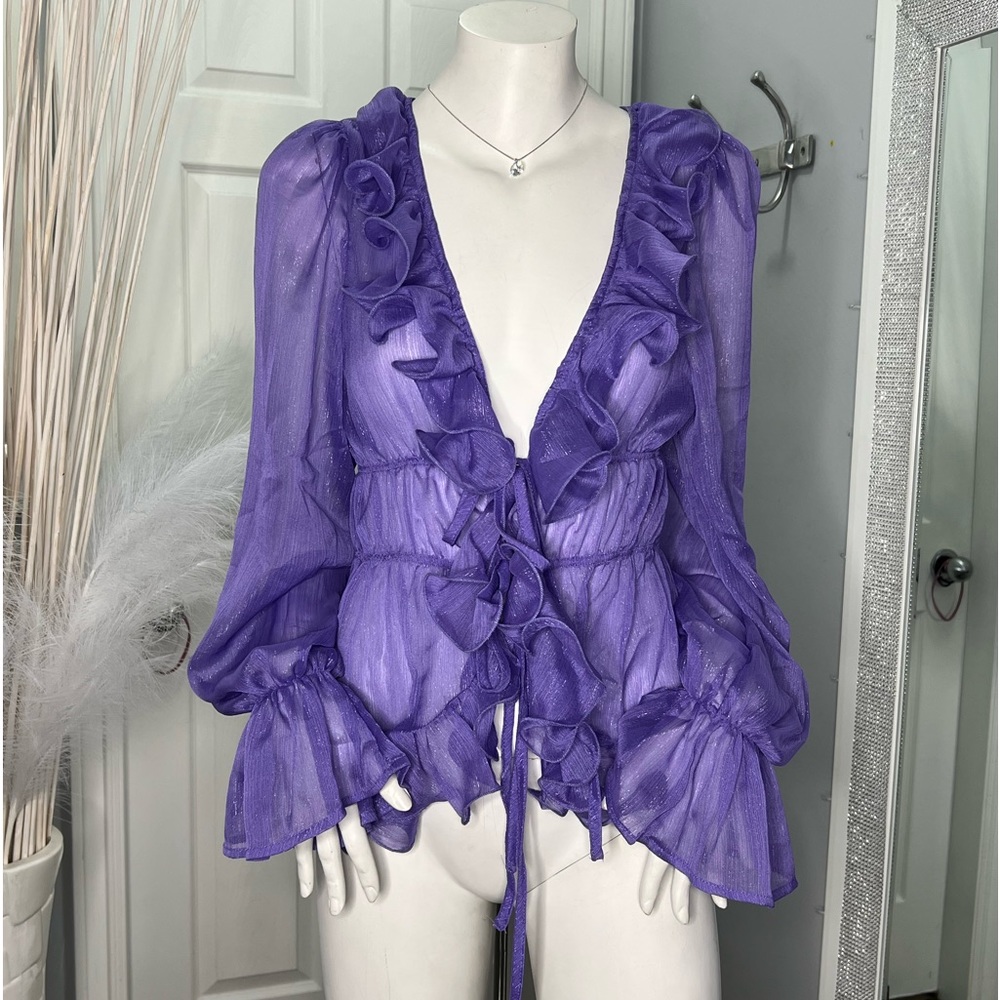Purple Ruffle Top